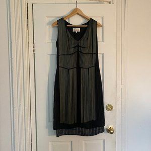 Gorgeous MAISON MARGIELA Sheer/Pinstripe Fringed Cocktail Dress